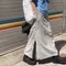 LINENNE－zip up nylon skirt (2color)