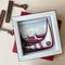 藝術瓷盤-蘭嶼 小光點畫廊身心障礙藝術畫家-辜玉環 附盤架精緻禮盒包裝