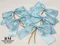 BW015水藍色絲綢緞面蝴蝶結(BW015-Aqua blue silk satin bow)