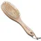 日本RIVER SILKY抗靜電Naturalist天然木針按摩氣墊美髮梳子No.7151(適一般髮量;128根圓頭齒梳;附掛繩)圓型板梳