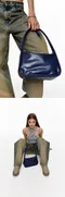 韓國設計師品牌Yeomim－mini ridge bag (crinkle navy)