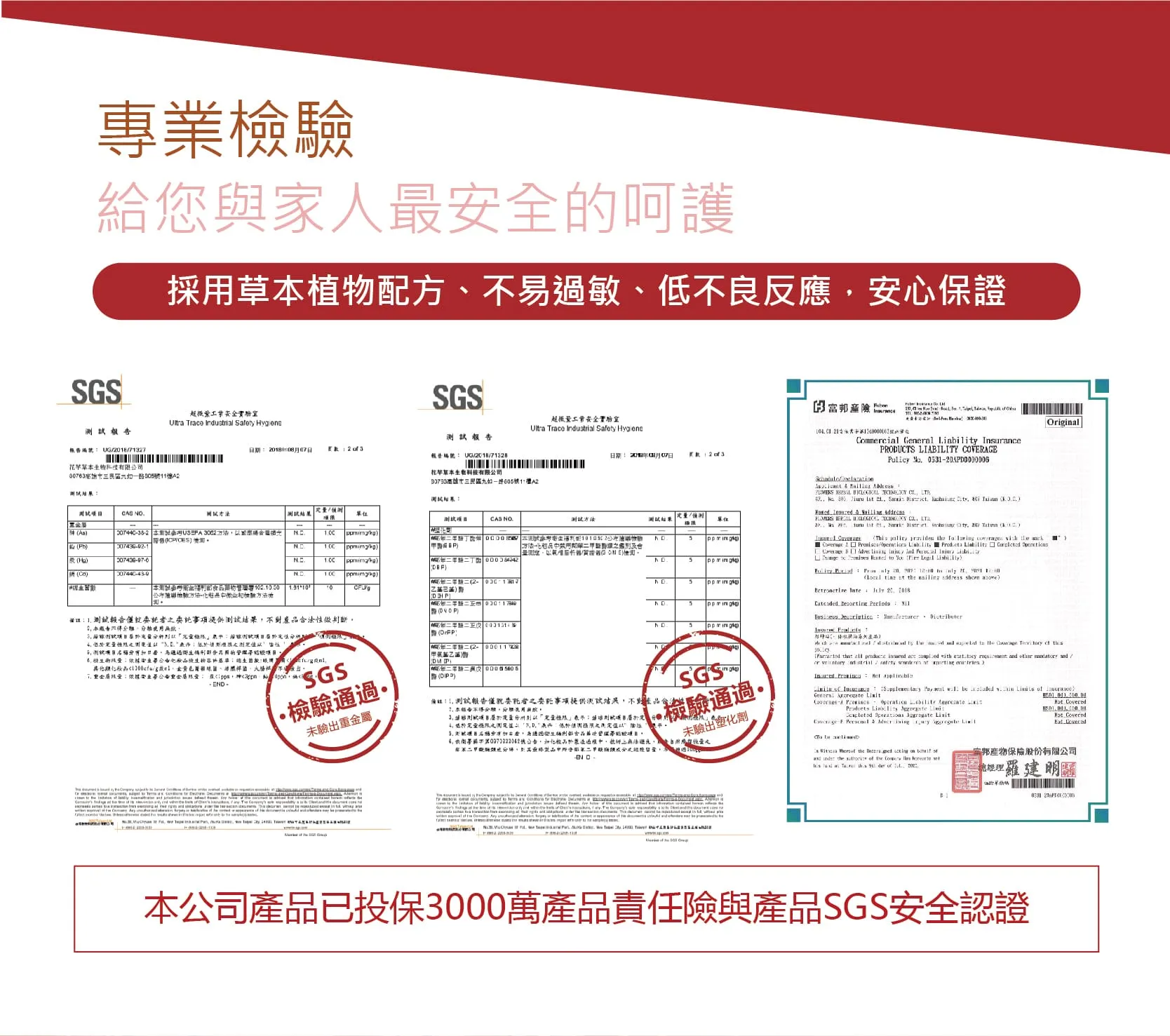 金門一條根滾珠凝露SGS檢驗