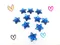A1798 五色星星水鑽貼片 10入  (Star Cubic Zirconia)