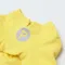 PEHOM 華夫格刺繡貼T恤 - 黃色 (六種尺寸)