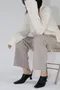 Unisex 雙口袋羊駝毛鬆軟針織外套 (米白)