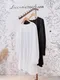 裙擺弧形剪裁 簡約設計小洋裝_(2色:白)