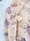 2件SET！花束繫帶雪紡襯衫+雙層細褶裙（5色：黃）