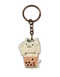 木鑰匙圈-貓咪珍奶