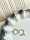 細緻環釦小珍珠銀針耳環
