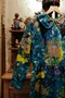 Vintage 60's to Early 70's Vibrant Floral Long Sleeve Polyester Dress/60年代至70年代初復古活力花卉長袖連身裙