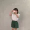 現貨｜韓國童裝 • 綠色口袋棉麻透氣短褲 • 小小童中性款