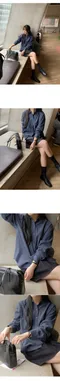 98doci made－百褶牛仔短裙：3 size