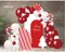 情境佈置：紅白聖誕糖情境背板套組[DX1500002]
