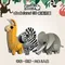 EUGY 3D紙板拼圖 【三入組】斑馬、羊駝、大象