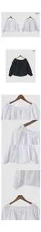 어리틀빗A little b－dimple blouse (2color)：圓領綁帶襯衫