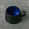 ｛夜幕星河｝寶藍結晶+曜黑雙釉 薄胎茶/咖啡杯 (矮款)
