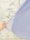 可拆式木耳邊 直紋襯衫洋裝＿（2色：粉/藍）