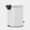 【缺貨】BRABANTIA PEDAL BIN NEWICON 白色 時尚腳踏式垃圾桶 5L #112065