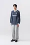 【24FW】Codegraph 國家隊V領長袖上衣(深藍)