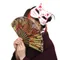 日本株式会社ファーストアロー和風全臉狐面具/半臉貓面具3345系列貓咪面具/狐狸面具 適萬聖節化妝舞會cosplay角色扮演-日本原裝進口