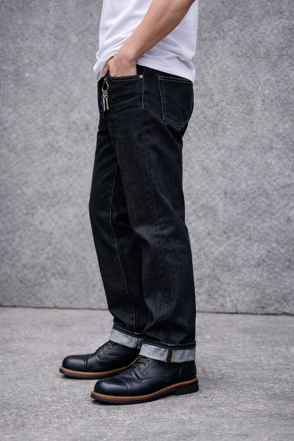 REPUTATION PRODUCTIONS® Classic Semi-Raw Denim / D - PANTS - B505經典原色褲 / 黑
