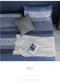 200織紗100%萊賽爾纖維-天絲三件式床包組(雙人)藍幾何
