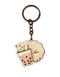 木鑰匙圈-羊駝珍奶