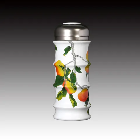林淡幽　五山窯　青磁　筍花生　花瓶　華道具　共箱　Q2529