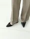 正韓 銀釦尖頭平底跟鞋(4 colors)