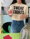 LINENNE－sweet crop half knit (3color)：撞色文字短袖針織上衣