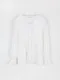 LINENNE－melia lace blouse (white)：蕾絲領邊造型襯衫/品牌自訂款
