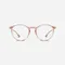 【NOOZ】抗藍光時尚造型平光閱讀眼鏡 －鏡腳便攜款（橢圓－石英粉色）