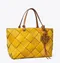 TORY BURCH MILLER SUEDE WOVEN TOTE