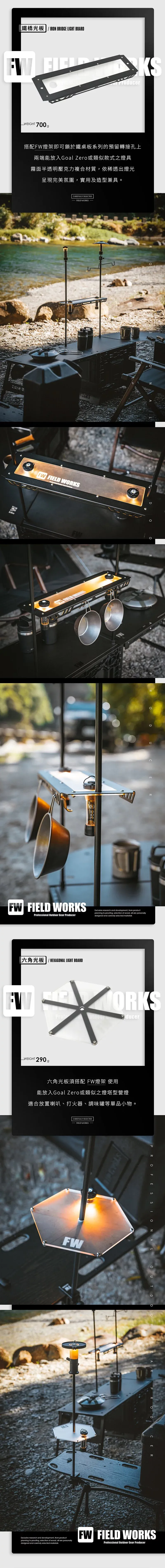 FIELD WORKS鐵件桌板周邊配件 Camping Bar 狂派箱專用