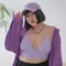 (現貨)夏季防曬刺繡紫色棒球帽