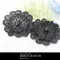 A1564-3 哥德蘿莉風黑色蕾絲雙層花 2入  (Lace Flower Décor)