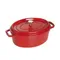 STAUB 橢圓形鑄鐵鍋 29CM 白色松露/芥茉黃/櫻桃紅/黑/石墨灰/羅勒綠/深藍色