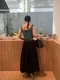 LINENNE－hairy button bustier (3color)：雙面穿紐扣造型針織背心