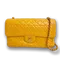 CHANEL Vintage | 黃色金釦單蓋Jumbo 斜背包