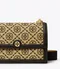 TORY BURCH SMALL T MONOGRAM RAFFIA SHOULDER BAG