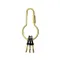 ADOLE 皮革黃銅鑰匙圈/圓壺型 (黑)