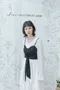 弧形層疊荷葉裙襬 絲滑雪紡洋裝＿（2色：白/黑）