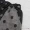 日單 特殊織紋雙色圓裝飾釦灰色小花苞裙