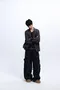 【26SS】RSSC 鉚釘拉鍊格紋長袖襯衫(灰)