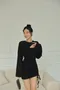 都市時髦-韓國個性小外罩+細肩帶抽繩洋裝 套組