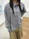 【26FW】韓國 細密格紋短版長袖襯衫(3色)
