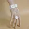 白玫瑰蕾絲珍珠婚禮戒指手鍊/蘿莉塔系裝扮/幸福新娘婚禮裝飾/新時代女性裝飾