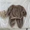 居家服-溫暖毛絨小熊睡衣兩件組/2色