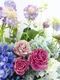 榆果藍紫色系玫瑰繡球香氛擬真花藝