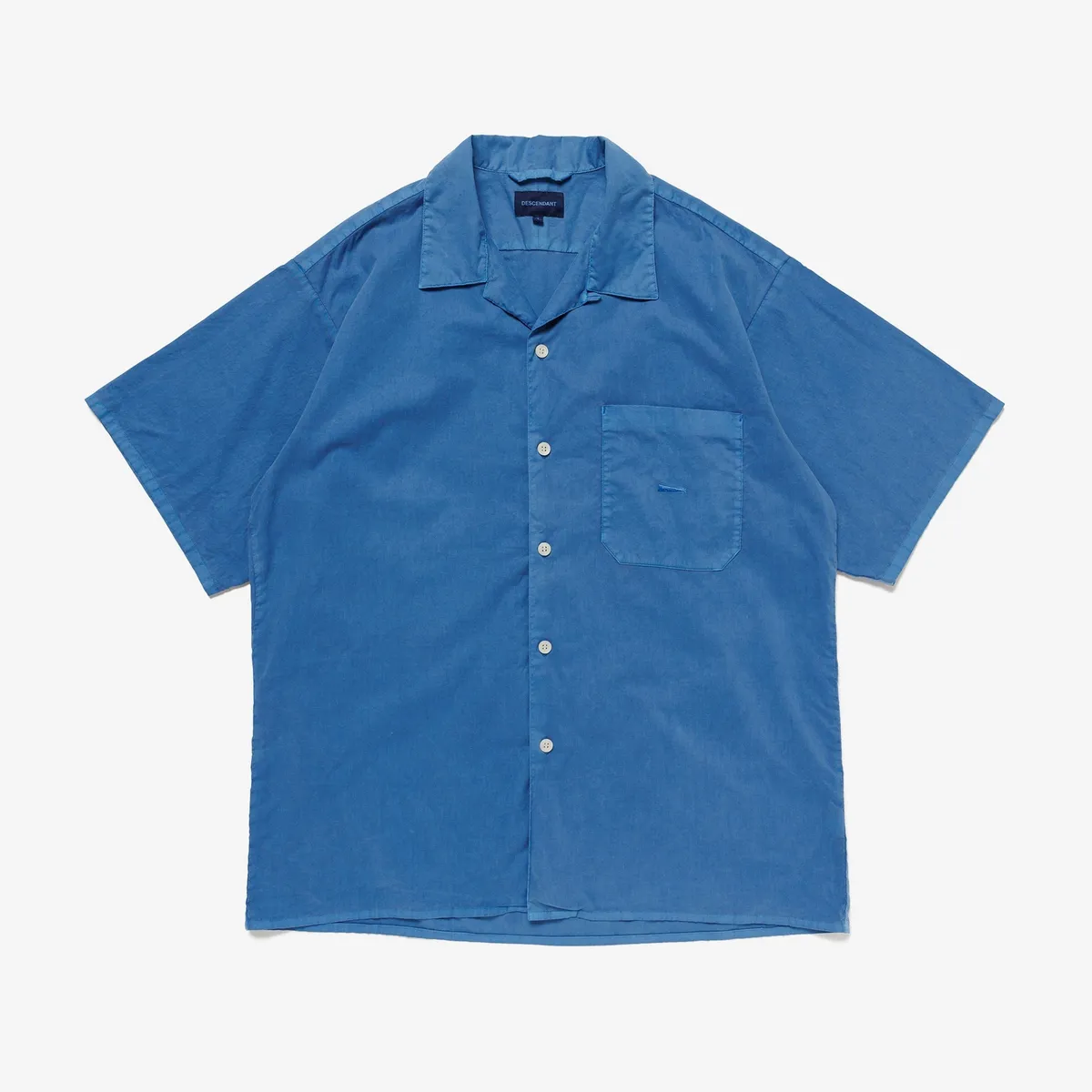 DESCENDANT｜2025SS S WIND OPEN COLLAR SS SHIRT PIGMENT DYE